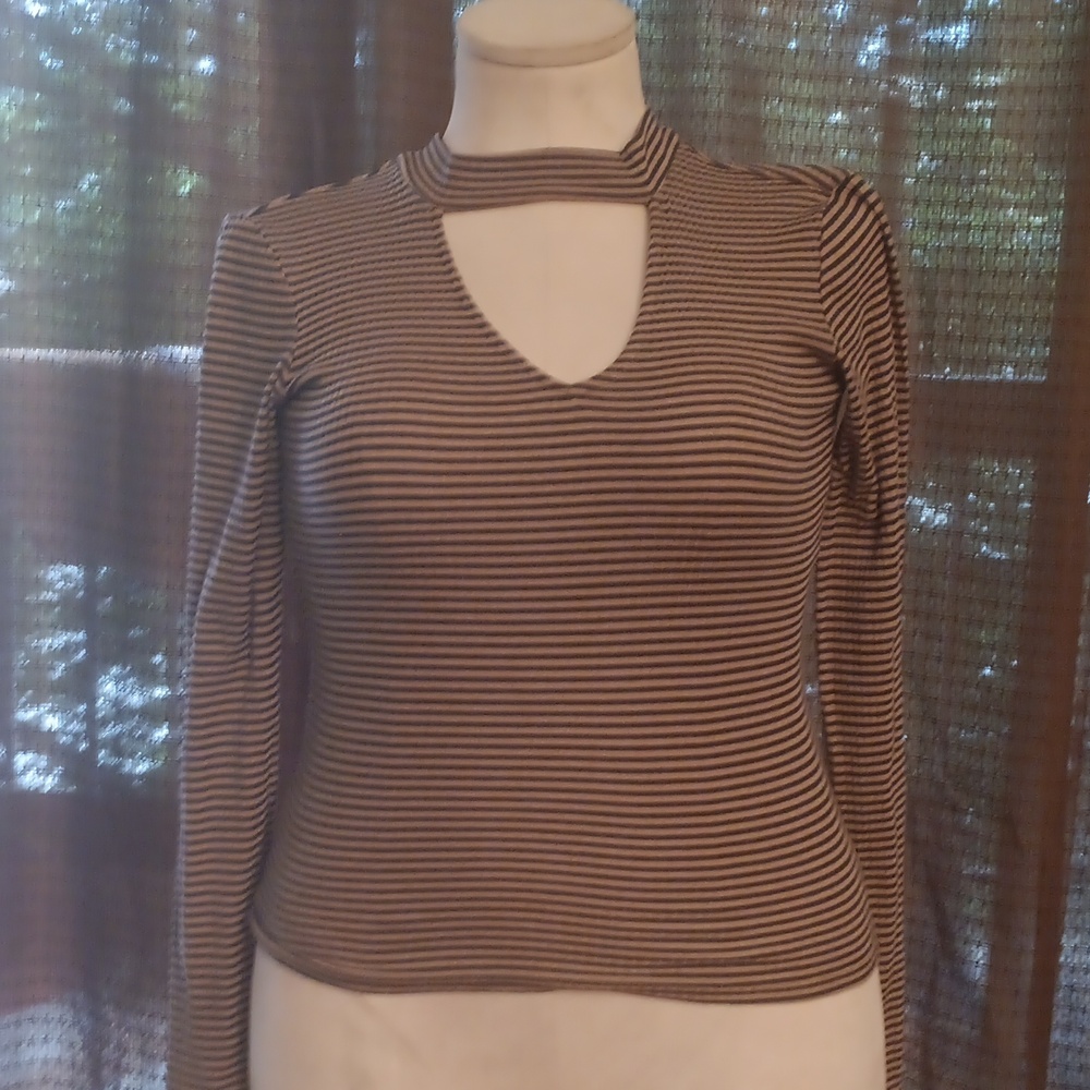 Long sleeved striped shirt